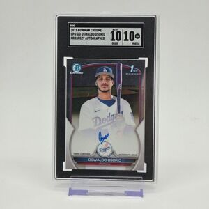 2023 Bowman Chrome Oswaldo Osorio 1st Auto SGC 10 10 Dodgers CPA-OO